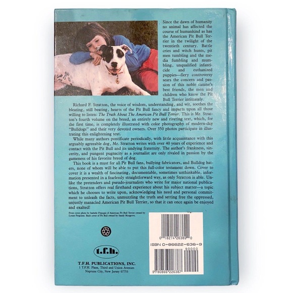 The Truth About the American Pit Bull Terrier, Richard Stratton (1991 Hardcover) - Picture 6 of 6